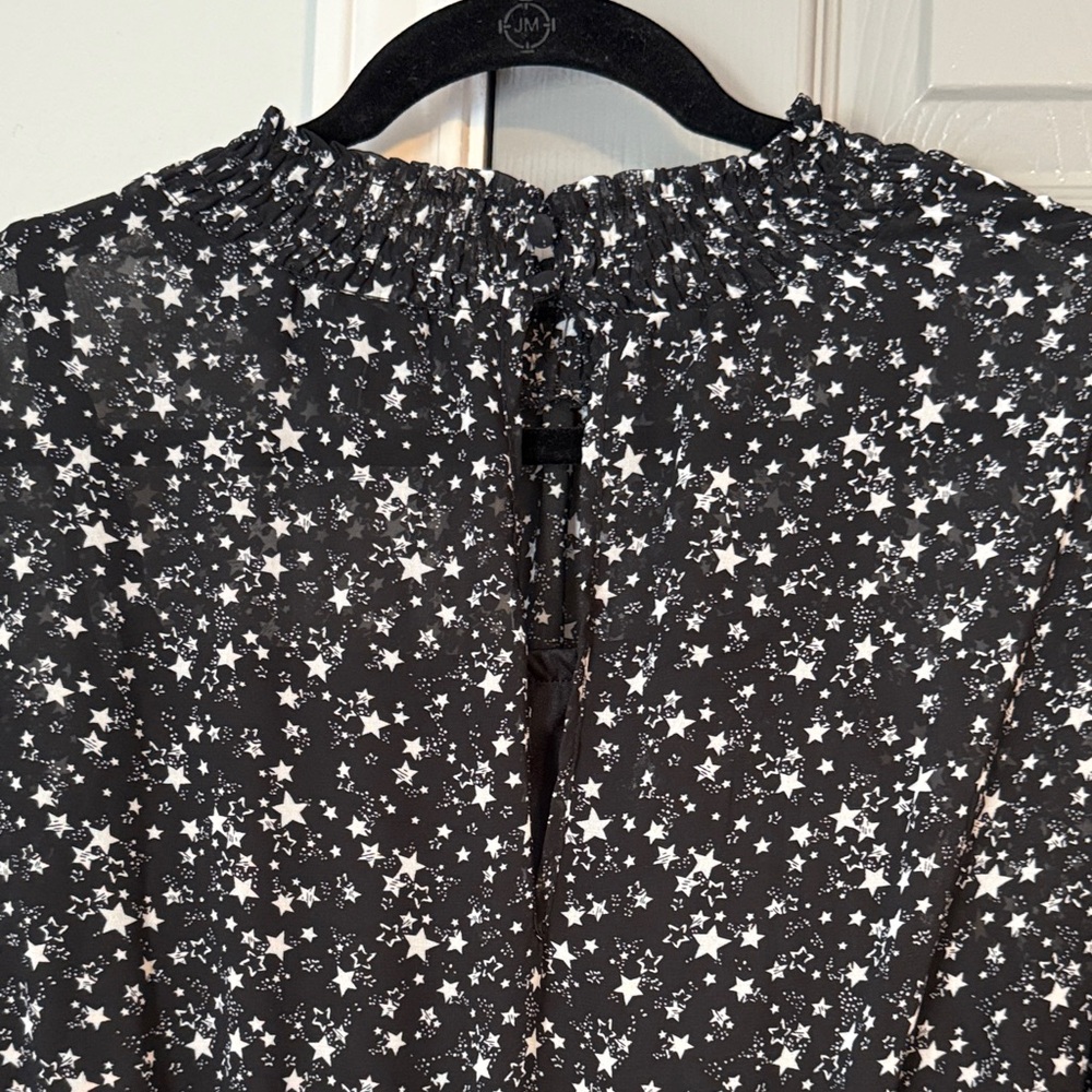 Torrid Black and White Starry Night Fully Lined Midi Dress - Picture 11 of 13